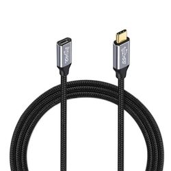 NÖRDIC 1m USB3.2 SuperSpeed ​​​​USB 5Gbps USB-C-C-jatkokaapeli, jossa Power Delivery 60W ja 4K60Hz video