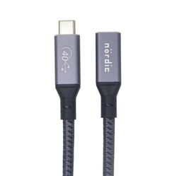 NÖRDIC USB 4 jatkojohto 25cm 40Gbps 240W 8K60Hz