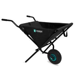 VONROC Trillebør - 50 liter | Sammenklappelig | 30 kg / 50L Kapacitet – Letvægt – Pladsbesparende