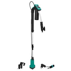 VONROC Batteridriven Dränkbar Pump för Regnvattenstunnor – 50W, 1500 l/h, 12V, Teleskopiskt Rör & Torrkörningsskydd
