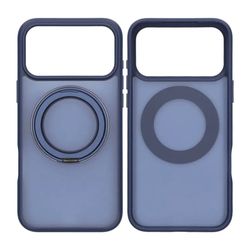 Mobilskal Roterande Magnet Stativ för iPhone 17 Pro Max - Blå