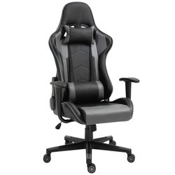 Rootz Ergonomisk Kontorsstol - Gamingstol - Snurrstol - Konstläder - Skum - Svart - 67,5 x 74 x 126-136 cm
