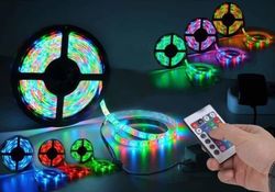 LED Strip lyskæde 5 meter m/fjernbetjeningA