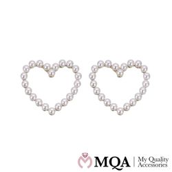 Øredobber med hjerte og perler