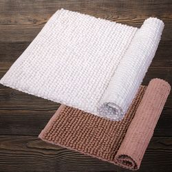 Tæppe - Popcorn - 60x90 cm. bomuldmix (Fås i 3 forskellige farver)