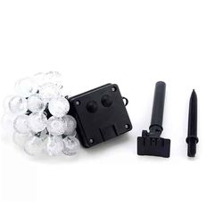Solcelle-lyslenke m/kulelys – 5M, 20 LED / 7M, 50 LED / 12M, 100 LED