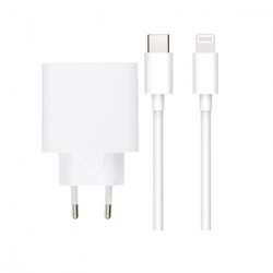 SiGN Äärimmäinen pikalaturi iPhonelle, USB-C–Lightning, MFI, 2 m – valkoinen