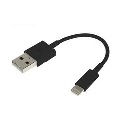 SiGN USB-kaapeli Lightning-liittimellä 5V, 2.1A iPhone & iPad -laitteille - 25 cm - Musta