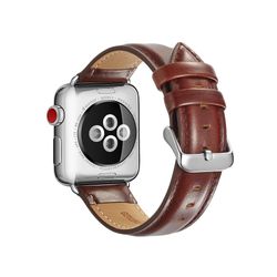 Premium Läder Band Apple Watch Ultra 2 49mm Brun