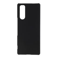 Gummibelagt hårdt plastikcover til Sony Xperia 5 - Sort