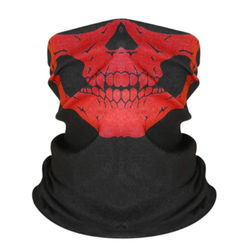 Hodeskallemaske - Rød - Paintball - Skjerf - Bandana - Halstørkle
