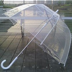 Gjennomsiktig Dome Paraply i klar PVC-plast