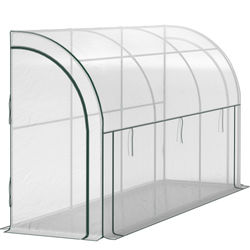 Drivhus, 300x80x157 cm, Hvid