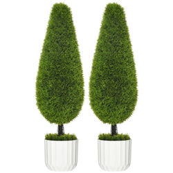 Kunstig plante, Cypress-sæt, 90 cm, grøn