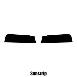 Window-Tint Sun Strip til Mercedes E-klasse 4-dørs Saloon - 2017 og nyere forskårne solstrip 5% limo sort Sunstrip