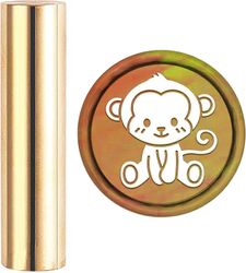 Vahasinettileima Monkey Mini Wax Stamp 15mm Mini Messinki leima Vaha sinetti Monkey Wax Seal Stamp Animal Mini Messinki sinettileima kitkemiseen Ku...
