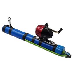 Ammattimainen kalastussyötin tiputin. Ulkosyötti - heittotyökalu. Kumi - nauhakatapultti. Toimii