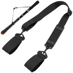 Ski Carrier Strap Pole Carrier Ski Snowboard Olkapääteline Säädettävä hiihtovaruste Lisävaruste Musta