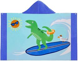 Xqday Badehåndklæde til børn Piger Drenge Brodere Bomuld Hætteklædte Boy Dinosaur Animal Beach