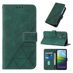 Gangxun Kompatibel med Motorola Moto G9 Power Case Læder Folio Cover Wallet Magnetic Premium Tui Coque grøn