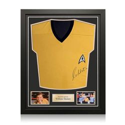 Exclusive Memorabilia William Shatner allekirjoitti Star Trek -pelipaidan. Vakiokehys
