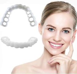 Napsauta hampaiden viiluja, täydelliset hampaat Väliaikainen korvaava väärennetty viilusarja peittää epätäydelliset hampaat, parantaa smiletemporar...