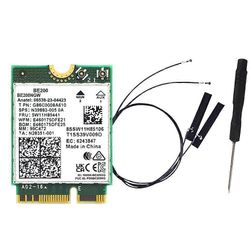 WIFI 7 BE200 BE200NGW WiFi-kortti + antenni BT 5.4 802.11AX Tri-Band M.2 NGFF langaton verkkosovitin Win10/11: lle vihreä