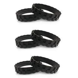6pcs Dæk til Irobot Roomba Wheels Series 500, 600, 700, 800 og 900 Anti-slip, Stor vedhæftning og nem samling