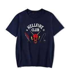 Sevenday Stranger Things 4 Hellfire Club kortærmede T-shirts T-shirts Casual Tops Bluse Gaver 3XL
