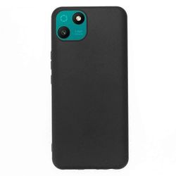 Wiko T10 4G -kotelolle naarmuuntumaton mattamusta puhelimen kansi (iso takalinssin reikä)