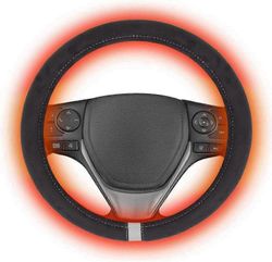 12v lämmitetty ohjauspyörän kansi sotkeutumaton muotoilu auton lämmitys kädenlämmitin 15in - JA