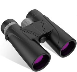 12x42 Kraftfuld professionel kikkert med Bak4 Prism Fmc-linse - Letvægtskikkert til fuglekiggeri, jagt, rejser, vandreture, sport, sort