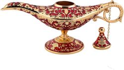 unik og magisk aladdin lampe for samlere, bord dekorasjon tilbehør, gaver (rød)
