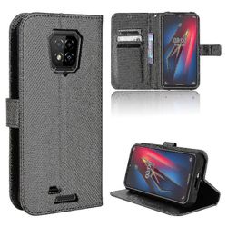 Yhteensopiva Ulefone Armor 8 Pro -lompakkokotelon timanttikuvioidun Pu-nahkakannen kanssa magneettisella Closulla Musta