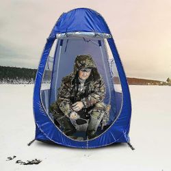 Pop Up Yhden hengen pilkkisuoja Sateenkestävä UV-suojainen kalastusteltta ovilla molemmin puolin