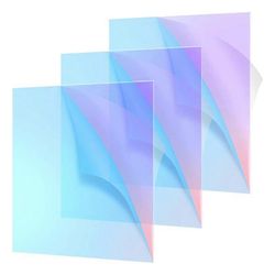 akryylinvärinen läpikuultava akryylisäteilylevy laserleikkausakryylilevy, 8 x 12 tuumaa (3 pakkausta, 2,6 mm paksu) Monivärinen