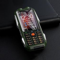 Rainbuvvy rainbuvvyQ9 + 4G-painike puhelin 3.5 tuumaa 5400mAh WIFI bluetooth taskulamppu kamera dual SIM puhelin musta Vihreä