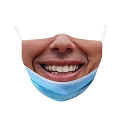Mikasa Fake Mouth Cover Funny Realistisk Prank Ansigtsmaske B