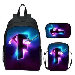 3 kpl/setti FORNITE-reppu 3D-tulostettu räätälöity koululaukku pojille tytöille opiskelijoille lapsille koulureppu laukku lapsille mochilas Khaki o...