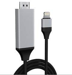 Coosilo Belysning til Hdmi-kabel Av til tv-kabel 1080p usb-oplader til iphone 12 11pro X Xr sort