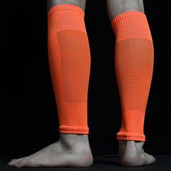 unbrand Fotballsokker Tube Leg Guards Faste Calf Guard Sokker for å beskytte kalven Oransje 1 pair