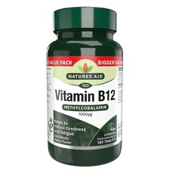 Natures Aid Nature's Aid B12-vitamiini 1000ug kielen alle välilehdet 180 (128050)