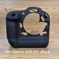 Luistamaton rakenne Silikoninen ihokotelo DSLR-kameralaukku Rungon suojus Canon EOS R3 R5 R6 Mark II R6II Nikon Z9 R3 Musta