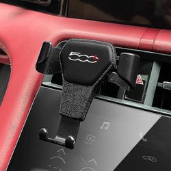 Uusi säädettävä matkapuhelintuki auton tuuletusverkolle, Fiat-tuki 500 500c 2012 500x 500L Abarth 695: lle, pikatuki, auton lisävaruste For Fiat 50...