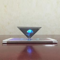 3d Hologram pyramidi näyttö projektori videoteline universal äly matkapuhelimeen Oletus