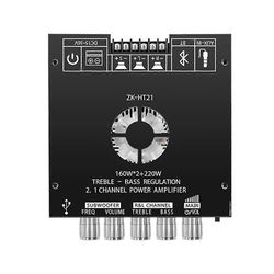 ZK-HT21 2.1-kanavainen TDA7498E 160WX2+220W Bluetooth-digitaalinen tehovahvistinmoduuli Korkea ja matala ääni