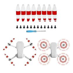 Coosilo 8 stk Quick-release Lav støj propel vinger rekvisitter til Dji Mavic Mini 2 Drone hvid rød
