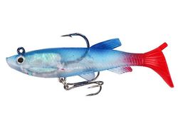 Handuo T-tail Pakke Bly Fisk Soft Bait Fake Bait Capuchin Bionic Bait blå