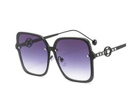 Langytx 2022 Nye kvinders solbriller Firkantet metal med diamanter Briller Personlighed Big Frame Gorgeous Fashion Ins Street Mænds solbriller DFM2...