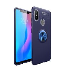 Shockproof rustning sag for xiaomi cc9/a3 lite med støttefod all inclusive dække blå zpc4039